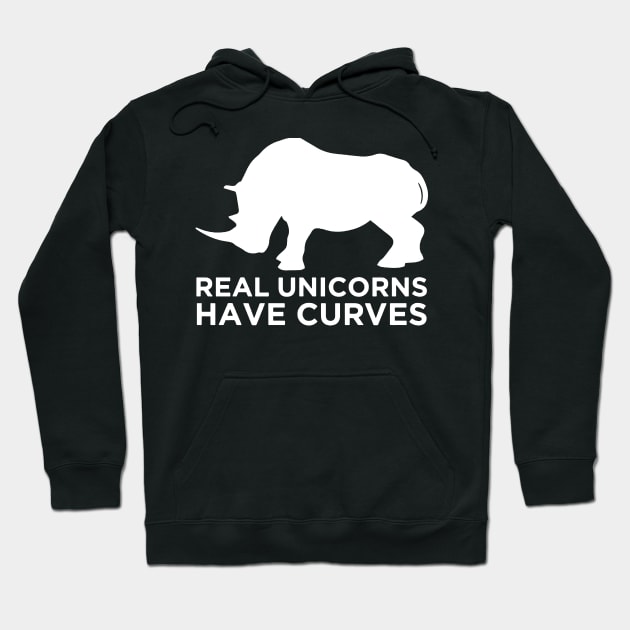 real unicorns have curves Hoodie by hanespace